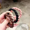 Elástico de Cabelo de Alta Elasticidade Estilo Coreano com Design Trançado, Nova Borracha Durável Que Não Danifica o Cabelo, Acessório de Cabelo