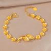 Pulsera de Oro Rosa Arena Vietnamita Pulsera de Corona Corazón para Mujer Imitación Oro Pulsera de Jefe Suministro en Vivo Precio al por Mayor