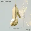Nuevo Colgante de Plástico con Purpurina Dorada Personajes de Dibujos Animados Decoración para Árbol de Navidad Ventana