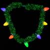 Collar luminoso Coolette Nueva joyería luminosa para niños Decoración del árbol de Navidad Collar de Navidad con guirnalda de rayas de lana