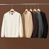 Sudadera de Polar Cálida de Color Sólido Versátil con Cuello Redondo Nueva para Otoño/Invierno 2026 para Hombre, Sudadera Cálida de Polar Casual para Usar en Capas o Como Prenda Exterior