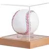 Caixa de acrílico transparente para bola de beisebol, à prova de umidade e poeira, caixa de coleção para bolas de tênis e golfe, caixa de exibição de beisebol