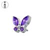 Accesorios de Mariposa de Aleación de Cobre Perforaciones Labiales Aretes Perforaciones de Cartílago Auricular Zirconia Simple Reemplazable DIY Joyería para Perforación Corporal