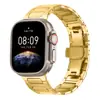 Adequado para Smartwatch Apple Watch 1ª a 10ª Geração com Fivela Borboleta de Pedra Preciosa Apple Ultra2 Pulseira de Aço