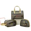 Nova Bolsa de Cosméticos de Viagem 2021 Grande Bolsa Portátil de Armazenamento Transparente Conjunto de Três Peças Bolsa de Higiene Pessoal com Rede Armazenamento