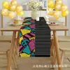 Camino de mesa transfronterizo con un toque de alta gama, adecuado para la mesa del comedor de la sala de estar, impreso con diseño de atmósfera festiva, decoración de escena, mantel personalizado