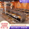 Restaurante de Barbacoa Estilo Industrial Personalizado Restaurante de Olla Caliente Mesas y Sillas de Acero Inoxidable Tienda de Té con Leche Restaurante Restaurante Booth Sofá Mesas y Sillas