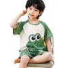 Pijama para niños Traje de ropa de aire acondicionado de verano de manga corta para niños Ropa de casa de verano para niños y niñas de talla mediana y grande de dibujos animados