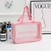 Bolsa de Cosméticos Impermeable de PVC, Bolsa de Almacenamiento de Cosméticos de Gran Capacidad, Bolsa de Tocador Transparente Portátil Simple para Viajes Fábrica