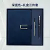 Conjunto de caixa de presente de notebook A5 transfronteiriço no atacado com logotipo personalizado para reuniões de escritório comercial, bloco de notas espesso