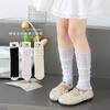 Botas Meias de Algodão para Meninas Estilo Ballet Finas Brancas Felpudas Doce Lolita Torcidas Estilo Coreano Polaina para Meninas