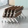 Mesa de conferencias plegable Saint-Lee, simple y moderna, modular y móvil, adecuada para capacitación, mesas y sillas largas, instituciones educativas y entornos de aprendizaje