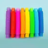 Tubo Telescópico de Colores con LED Intermitente para Alivio del Estrés y Ventilación, Juguete Sensorial, Tubo de Estiramiento Colorido, Tubo Telescópico Divertido, Venta al por Mayor