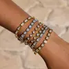 Jieding Pulsera de Acero Inoxidable Zirconia Estilo Europeo y Americano Lujo Accesible Joyería Popular Transfronteriza Pulsera para Mujer de Acero de Titanio Oro 18K