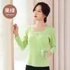 Camisola Quente para Mulheres, Outono e Inverno, Novo Veludo Térmico com Bojos, Camiseta Base Camada Interna Sem Costura
