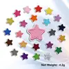 Adesivos de Tecido Bordados Estrela de Cinco Pontas Acessórios Coloridos Bordados Adesivos de Remendo com Furo Autoadesivos Decorativos Material DIY Pacote Atacado