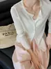 Cáscara de Naranja Verano Nuevo Estilo Coreano Estilo Perezoso Suave Cárdigan de Punto para Mujer Delgado Protector Solar Cubre-todo para Mujer 776