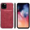 Aplicable a iPhone11, carcasa de teléfono móvil con tarjetero de piel de vaca de imitación esmerilada retro, carcasa protectora Apple 11 Pro Max