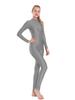 Mono Ajustado de Nylon Gimnasia Entrenamiento Yoga Adulto Ropa de Ejercicio Rendimiento Ropa de Baile Mono Moldeador de Cuerpo Manga Larga