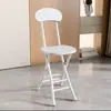 Cadeira dobrável Encosto de cadeira Cadeira de jantar para casa Portátil Cadeira para dormitório universitário Lazer na varanda Banqueta redonda dobrável