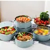 Lonchera térmica portátil, recipiente de acero inoxidable para alimentos, utensilios de cocina, lonchera de gran capacidad, lonchera multicapa para estudiantes, adecuada para ventas transfronterizas