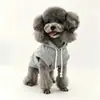 Sudadera sencilla para mascotas transfronteriza, sudadera de color gris y blanco básico para perros y gatos, ropa para mascotas pequeñas y medianas