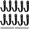 Gancho de Pared Creativo Transfronterizo Gancho de Garra Única de Alta Resistencia Gancho Negro Simple para Ropa Gancho de Pared Único de Arte en Hierro para Gabinete Armario