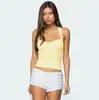 Moda Europea y Americana Más Vendido Nuevos Tops Sexy Chica Caliente Ropa Interior Ajustada para Mujer con Tirantes Expuestos Chaleco Y2K de Gama Alta