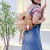 Mochila de Cachorro com Olheiras de Desenho Animado, Mochila Fofa de Pelúcia para Estudante, Bolsa Criativa Macia para Meninas e Crianças, Moderna e Leve