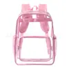 Mochila Transparente PVC Bolsa Escolar Aluno do Ensino Fundamental Grande Capacidade Mochila Escolar Infantil Viagem ao Ar Livre Bolsa de Gelatina Mochila Transparente