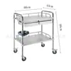 Carrito de Tratamiento Engrosado de Acero Inoxidable, Carrito de Curación para Enfermera, Carrito de Belleza, Estante Quirúrgico, Carrito de Enfermería, Carrito de Fisioterapia