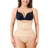 Ropa interior moldeadora europea y americana transfronteriza para dar forma al cuerpo y control de abdomen posparto, prenda de una pieza transpirable de talla grande para esculpir el cuerpo, personalizable bajo pedido