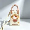 Bolso de Teléfono Móvil a Cuadros para Mujer Bolso Cruzado de Hombro Pequeño Lindo Ligero Bolso Tejido Bolso de Punto