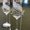 Um Par de Taças de Toast Kit de Material DIY Taças de Champanhe Feitas à Mão Presente de Casamento para Noiva Decoração Criativa de Casamento Taças