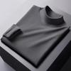 Chaqueta Cálida Transfronteriza para Hombre Versátil Ajustada Otoño e Invierno Chaqueta Base Sencilla Casual con Cuello Medio Alto Interior para Hombre