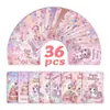 36 Compra Directa Transfronteriza Rosa Lindo Unicornio Feliz Cumpleaños Saludo Dibujos Animados Tarjetas de Regalo para Fiesta de Cumpleaños