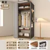 Perchero para Ropa de Uso Doméstico en el Dormitorio, Perchero Metálico de Pie, Combinación de Perchero para Vestidor, Armario Abierto Reforzado