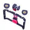 Soporte para Fotografía de Teléfono Móvil Accesorios de Expansión Metálica para Vlogs Set de Disparo Jaula Metálica Doble para Teléfono de Mano de Aleación de Aluminio