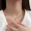 Collar de mariposa de aguamarina en plata esterlina S925 para mujer, combinable a diario, de nicho sin color, de alta gama, ligero y de lujo, nueva cadena de clavícula.