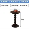 Mesa de café vintage de madera maciza estilo francés para apartamentos pequeños, mesa de café estilo mediados de siglo para sala de estar, uso doméstico, mesa redonda estilo americano con vidrio largo de arcoíris