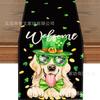 Popular da Amazon Gato e Cachorro do Dia de São Patrício Animal trevo de quatro folhas caminho de mesa decoração de casa mesa de jantar vendas diretas da fábrica