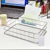 Cesta de Armazenamento de Ferro Estilo Simples e Luxuoso, Cesta de Armazenamento de Metal com Fundo de Tela para Mesa, Cesta de Armazenamento de Metal Criativa