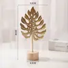 Adornos de Hoja de Ginkgo de Hierro Estilo Escandinavo Creativos Decoraciones para el Hogar Sala de Estar Entrada Gabinete de Vino Artesanías Metálicas de Lujo Accesibles