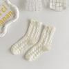 Calcetines de encaje blanco calcetines de tubo primavera y verano delgados estilo ins JK lindos dulces algodón japonés lazo mayoreo