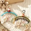 Tendedero multi-clip de Papá Noel para uso doméstico, adecuado para calcetines y ropa interior, herramienta multifuncional pequeña de almacenamiento de ropa