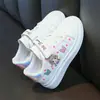 Zapatillas Blancas Lisas Versátiles para Niñas, Zapatos Nuevos de Primavera Estilo Coreano para Niños, Zapatos Deportivos para Niños Mayores, Zapatillas Casuales de Tabla