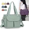 Bolso de hombro cruzado transfronterizo de comercio exterior, simple, gran capacidad, multicompartimento, ligero, lavable, de nailon, bolso de mano para mujer