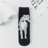 Calcetines de comercio exterior transfronterizos estilo académico coreano japonés para mujer, lindos calcetines de gatito de dibujos animados para otoño e invierno, fabricantes al por mayor