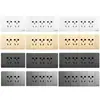 Panel de enchufe e interruptor tipo Zhengtai 118 negro dorado plateado gris 15 15 15 orificios 9 9 orificios 20 orificios venta al por mayor