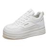 Zapatillas Deportivas Casuales con Plataforma de Suela Gruesa para Aumentar la Altura para Mujer 2025 Otoño Nuevos Versátiles de Moda Zapatos Blancos Zapatos de Papá